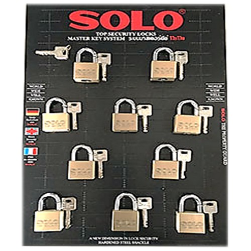 SKI - สกี จำหน่ายสินค้าหลากหลาย และคุณภาพดี | SOLO MK4507SQ-40/10 กุญแจมาสเตอร์คีย์ 40 มิล (10ลูก/แผง)